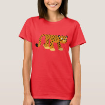 Niedlicher Cartoon Cheetah Women T - Shirt