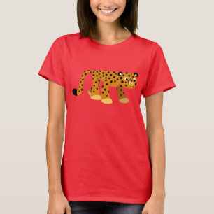 Niedlicher Cartoon Cheetah Women T - Shirt
