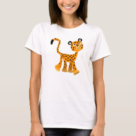 Niedlicher Cartoon Cheetah Women T - Shirt