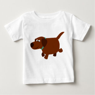 Niedlicher Cartoon Chocolate Labrador Baby T - Shi Baby T-shirt