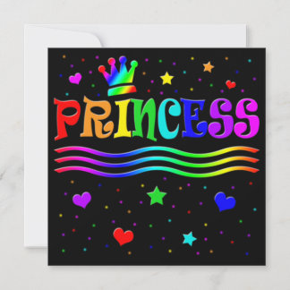 Niedlicher Cartoon Clip Art Prinzessin Girl Geburt Einladung