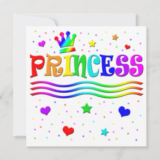 Niedlicher Cartoon Clip Art Prinzessin Girl Geburt Einladung