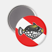 Niedlicher Cartoon Clownfischfänger Magnet (Vorderseite/Rückseite)