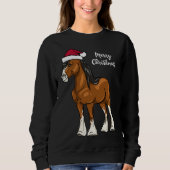 Niedlicher Cartoon Clydesdale Entwurf Weihnachten Sweatshirt (Vorderseite)