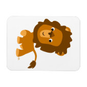 Niedlicher Cartoon Content Lion Flexible Magnet (Horizontal)