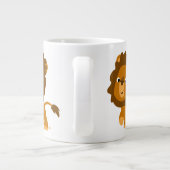 Niedlicher Cartoon Content Lion Jumbo Tasse (Rückseite)