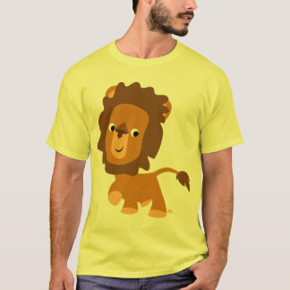 Niedlicher Cartoon Content Lion T - Shirt