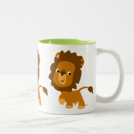 Niedlicher Cartoon Content Lion Tasse