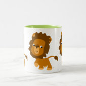 Niedlicher Cartoon Content Lion Tasse (Mittel)