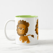 Niedlicher Cartoon Content Lion Tasse (Links)