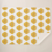 Niedlicher Cartoon Cornflaumenmuster Sherpadecke (Vorderseite (Horizontal))