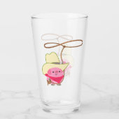 Niedlicher Cartoon Cowboy Pig mit Lariat Tumbler (Rückseite)