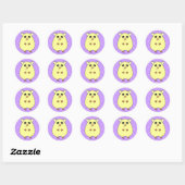 Niedlicher Cartoon Creme Hamster Lila Stickers (Blatt)