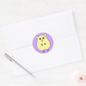 Niedlicher Cartoon Creme Hamster Lila Stickers (Umschlag)
