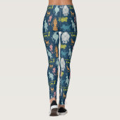 Niedlicher Cartoon Cryptids Cryptozoology Guide Leggings (Rückseite)