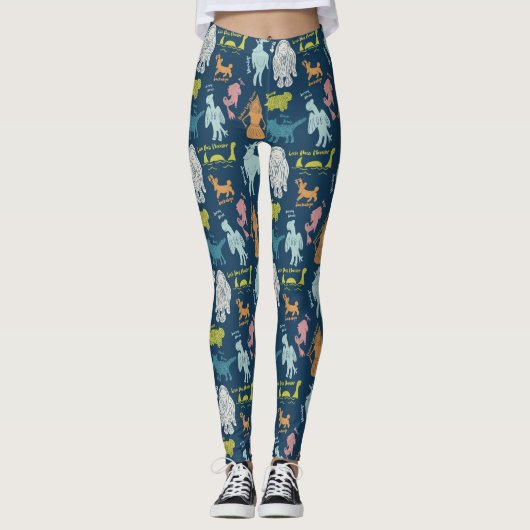 Niedlicher Cartoon Cryptids Cryptozoology Guide Leggings (Vorderseite)