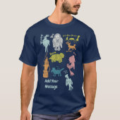 Niedlicher Cartoon-Cryptids-Guide - benutzerdefini T-Shirt (Vorderseite)