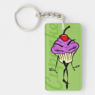 NIEDLICHER CARTOON CUPCAKE FRAMAN RECTANGLE SCHLÜS SCHLÜSSELANHÄNGER