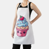Niedlicher Cartoon Cupcake glückliches Lächeln Schürze (InSitu)