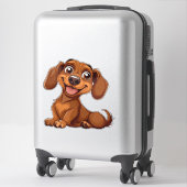 Niedlicher Cartoon Dackel Hund Aufkleber (Koffer)