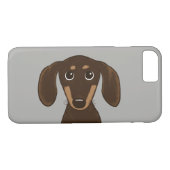 Niedlicher Cartoon-Dackel-Hund der Case-Mate iPhone Hülle (Rückseite (Horizontal))