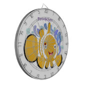 Niedlicher Cartoon Dartscheibe (Vorderseite Links)