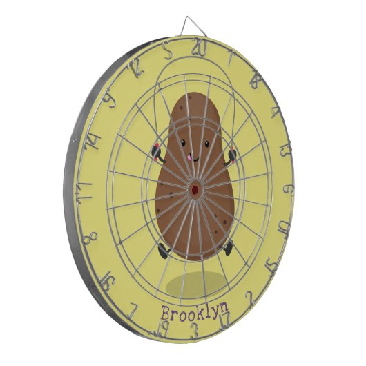 Niedlicher Cartoon Dartscheibe (Vorderseite Links)