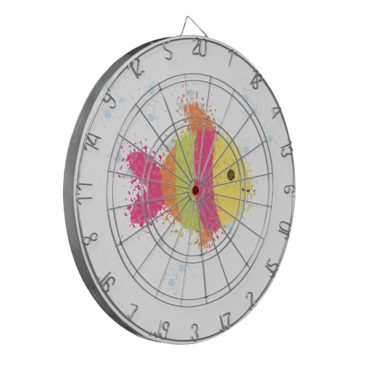 Niedlicher Cartoon Dartscheibe (Vorderseite Links)