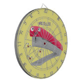 Niedlicher Cartoon Dartscheibe (Vorderseite Links)