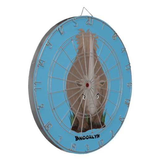 Niedlicher Cartoon Dartscheibe (Vorderseite Links)