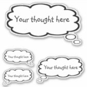 Niedlicher Cartoon Denkblase hinzufügen Aufkleber (Vorderseite)