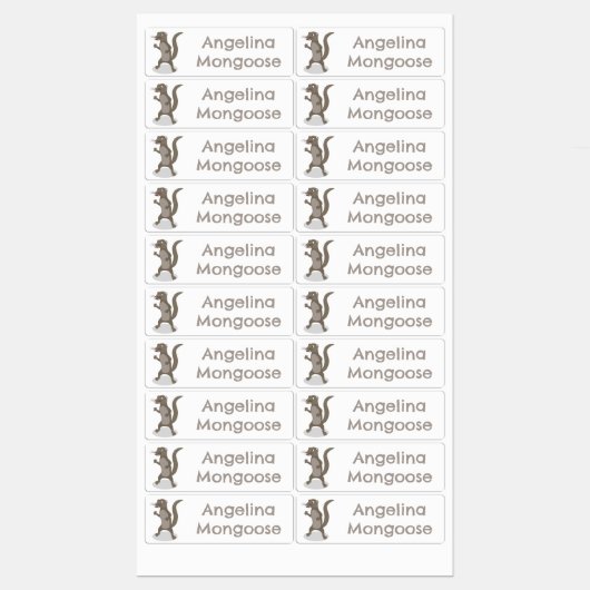 Niedlicher Cartoon der Affe personalisiert Etiketten (Blatt)