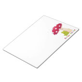 Niedlicher Cartoon, der Frosch und Pilze im Regen Notizblock (angewinkelt)