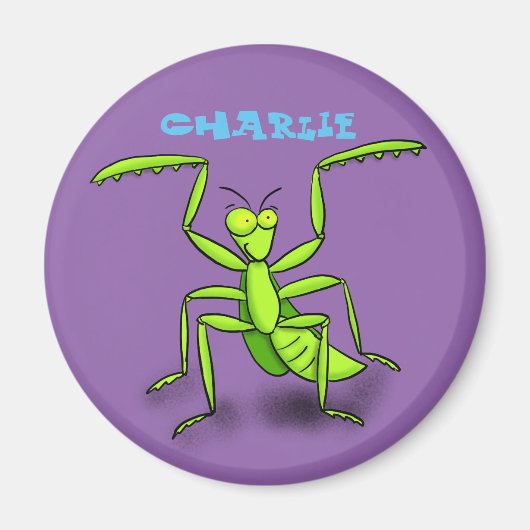 Niedlicher Cartoon der Gottesanbeterin Magnet (Vorne)