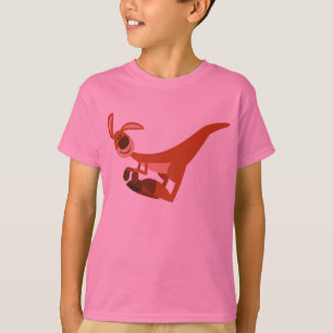Niedlicher Cartoon, der Kangaroo Children T - Shir T-Shirt