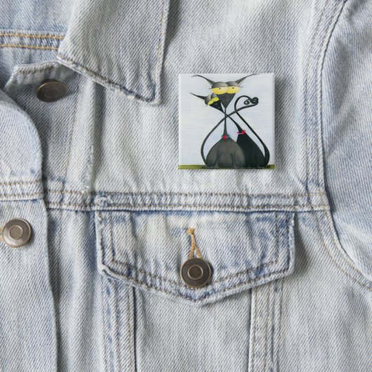 Niedlicher Cartoon der Katze Button (Beispiel)