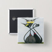 Niedlicher Cartoon der Katze Button (Vorne & Hinten)