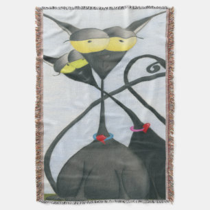 Niedlicher Cartoon der Katze Decke