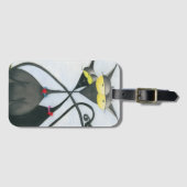 Niedlicher Cartoon der Katze Gepäckanhänger (Vorderseite (Horizontal))