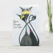 Niedlicher Cartoon der Katze Karte (Vorderseite)