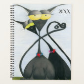 Niedlicher Cartoon der Katze Planer (Vorderseite)