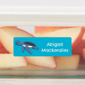 Niedlicher Cartoon der Meeresschildkröte personali Etiketten (Befestigt)