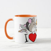 Niedlicher Cartoon der Nagetiere der Liebe I Tasse (Links)