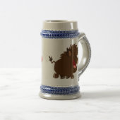Niedlicher Cartoon, der wilder Eberstein-Tasse Bierglas (VorderseiteRechts)