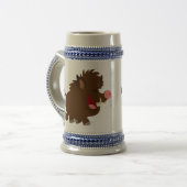 Niedlicher Cartoon, der wilder Eberstein-Tasse Bierglas (Vorderseite Links)