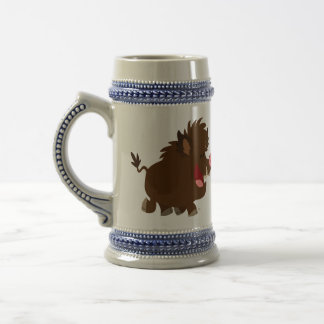 Niedlicher Cartoon, der wilder Eberstein-Tasse Bierglas