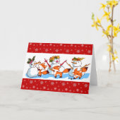 Niedlicher Cartoon des warmen Winters Karte (Gelbe Blume)