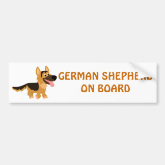 Niedlicher Cartoon Deutscher Schäferhund Autoaufkl Autoaufkleber