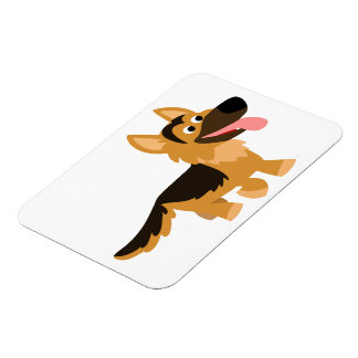 Niedlicher Cartoon Deutscher Schäferhund Flexible  Magnet