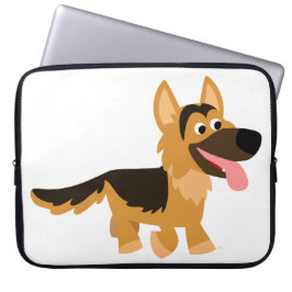 Niedlicher Cartoon Deutscher Schäferhund Laptop-Si Laptopschutzhülle